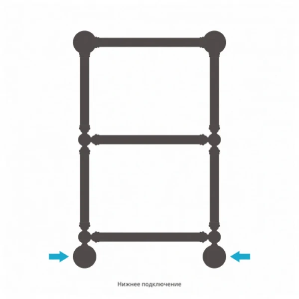 Полотенцесушитель водяной Сунержа Ренессанс 40х66 см матовая шампань - фото 4