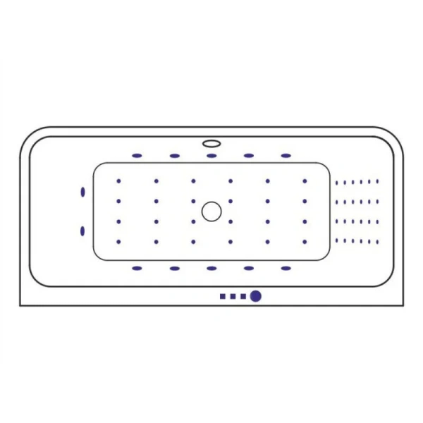 Ванна гидромассажная Excellent Arana Nano 180 x 85 см, белый/золото, WAEX.ARA18.NANO.GL, приставные, встраиваемые - фото 7