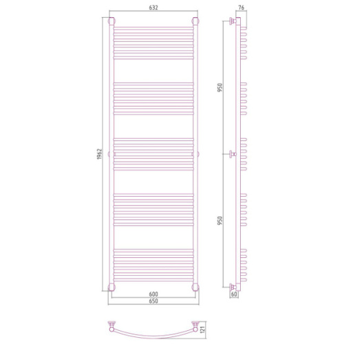 Схема, из нержавеющей стали, без полки, неповоротные - фото 6
