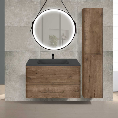 Тумба под раковину подвесная Vincea Vico 79 см V.Oak, современная, hi-tech, лофт - фото 3