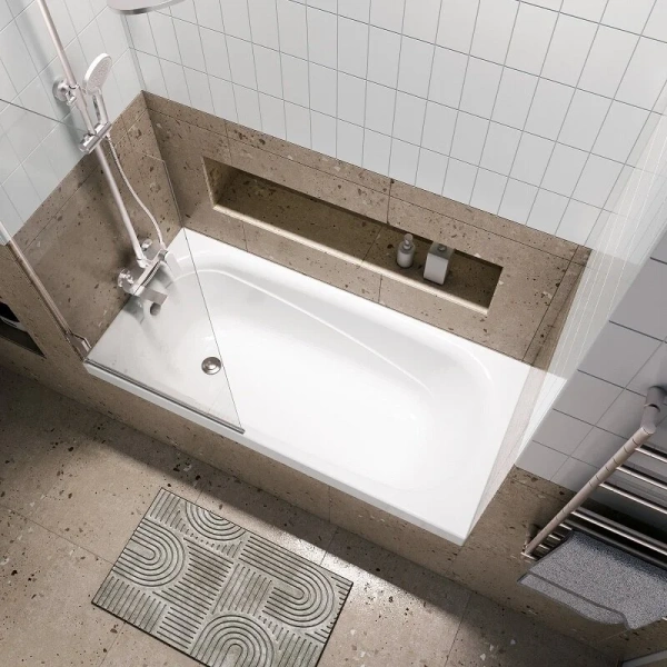 Ванна акриловая Niagara Atrio 170x70 см белая, прямоугольные - фото 5