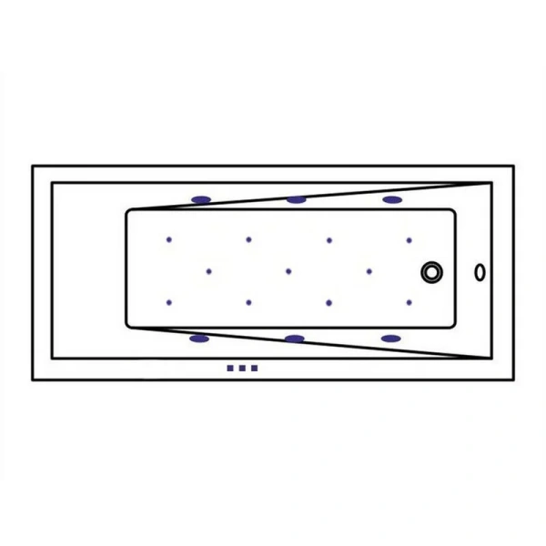 Ванна гидромассажная Whitecross Wave Slim Relax, 160 х 70 см, белая/бронза, 0111.160070.100.RELAX.BR - фото 3