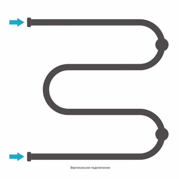 Полотенцесушитель водяной Сунержа М-образный 60х60 см без покрытия - фото 4