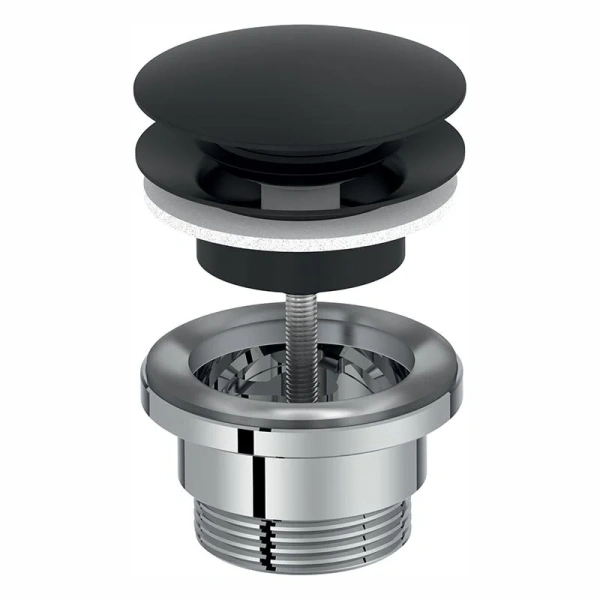 Донный клапан Jacob Delafon черный матовый - фото 1