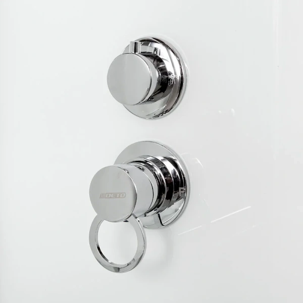 Душевая кабина Deto D 90х90 см высокий поддон, с раздвижными дверьми - фото 6