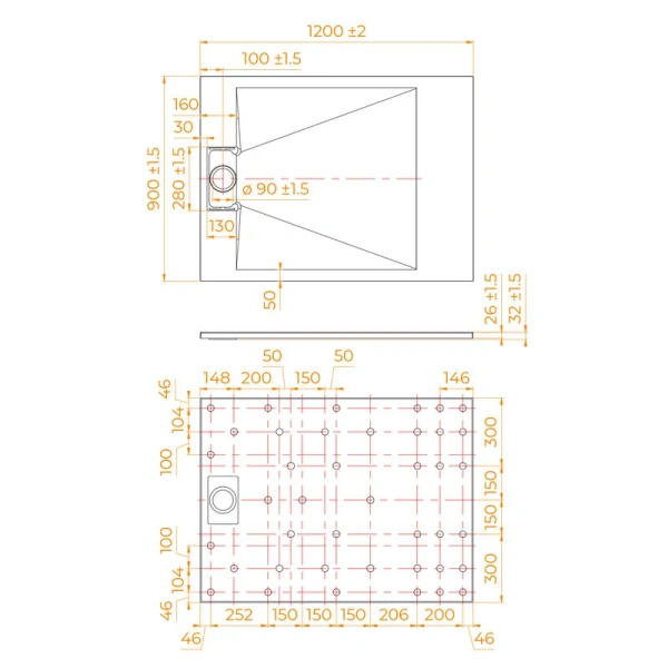 Душевой поддон RGW TUS-W 90x120 см белый - фото 2