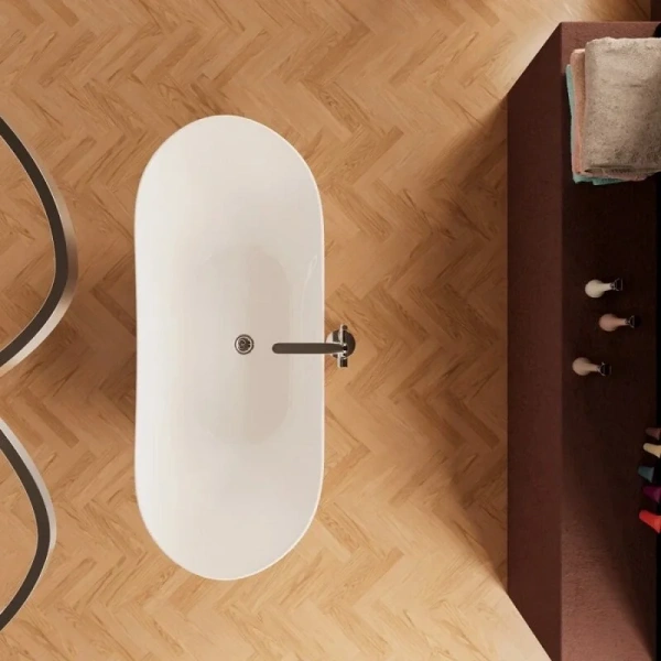 Ванна акриловая Frank F6107, 12519, 170 х 75 см, цвет белый, овальные - фото 5