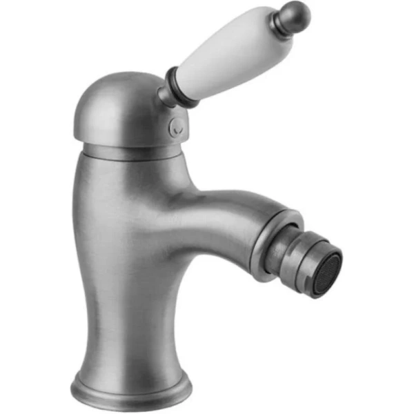 Смеситель Caprigo для биде Adria-Uno 02-030-crm, с донным клапаном, цвет хром, ручка белая - фото 1