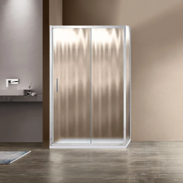 Душевой уголок Vincea Garda 140х80 см профиль хром, стекло шиншилла - фото 1