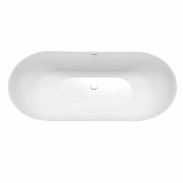 Ванна акриловая Grossman 170x80 см белая матовая, овальные - фото 5