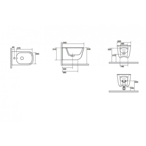 Биде подвесное Kerasan Tribeca grigio matt - фото 2