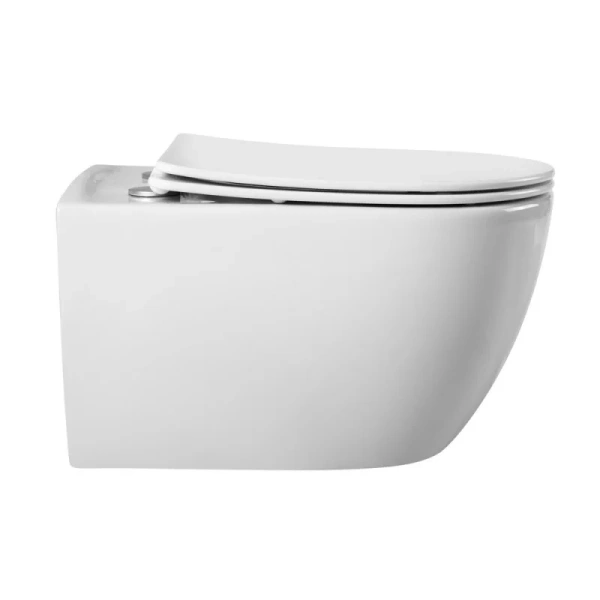 Унитаз подвесной Cezares Comfort CZR-191-TH/BS с функцией биде, недорогие, безободковые, сиденье с микролифтом , с антивсплеском, c функцией биде - фото 7