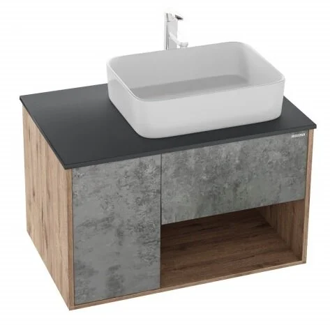 Тумба с раковиной подвесная Grossman Бруно 108008 80 см с выдвижным ящиком