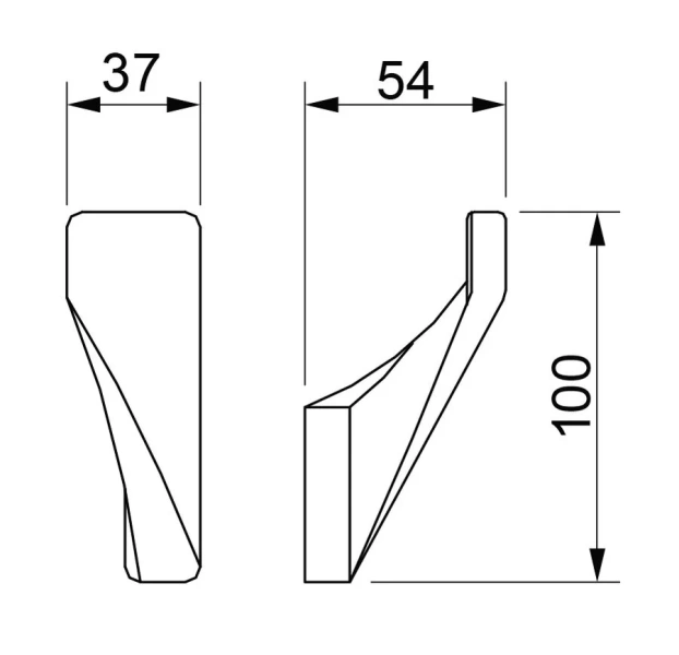 Крючок для ванной Art & Max Gina черный - фото 2