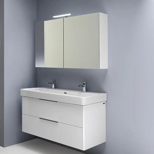 Зеркальный шкаф с подсветкой Laufen Base 80 см белый матовый - фото 3