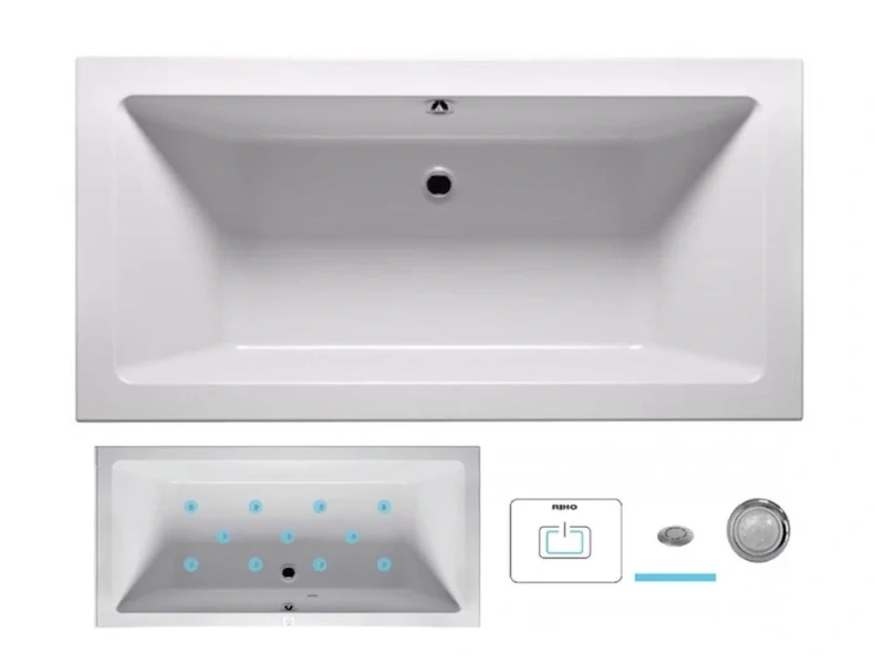 Ванна гидромассажная Riho Lusso 180 x 90 см, AIR - фото 2