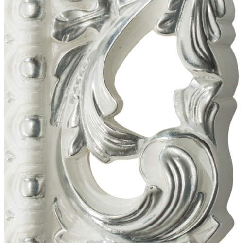 Зеркало прямоугольное с фацетом, цвет белый глянец с серебром, Tessoro Isabella 75, по запросу - фото 2