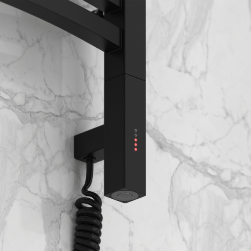 Полотенцесушитель электрический Сунержа Аркус 3.0 50x80 см матовый чёрный, правый - фото 2