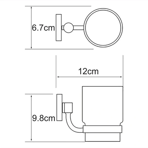 Стакан для ванной WasserKRAFT Rhein одинарный - фото 2