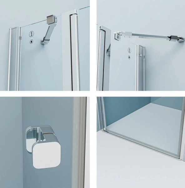 Душевая дверь в нишу IDDIS Ray 120 см стекло прозрачное - фото 3