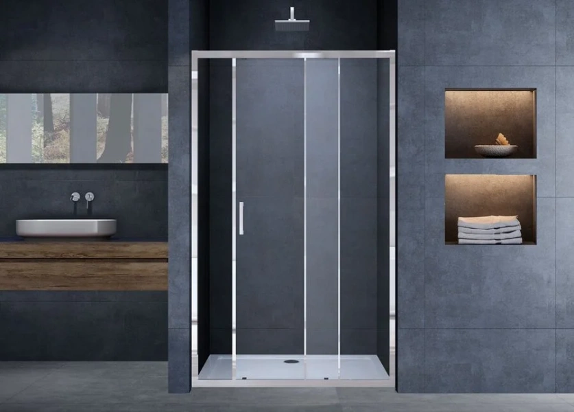 Душевая дверь в нишу Vincea Alpha 140 см стекло прозрачное, 140 см - фото 3