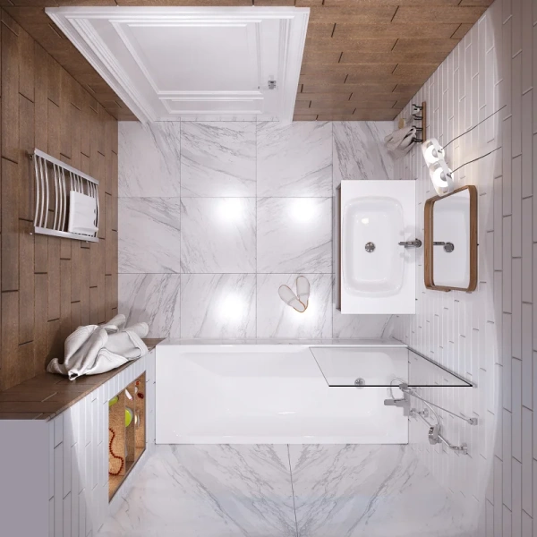 Ванна акриловая 1ACReal Gamma 130, 130 х 70 см, белая, BBA-GA137X0-00U, прямоугольные - фото 5