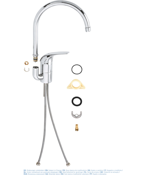 Смеситель для кухни Grohe Euroeco высокий излив - фото 2