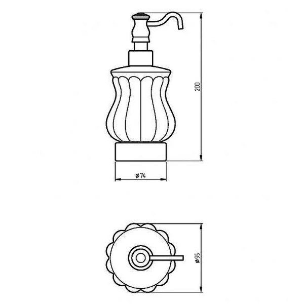 Дозатор для мыла Migliore Olivia золото, классические, ретро, декорированные - фото 2