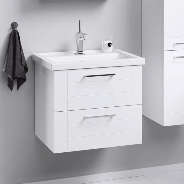 Тумба с раковиной подвесная Aqwella Манчестер MAN01062 60 см с двумя ящиками