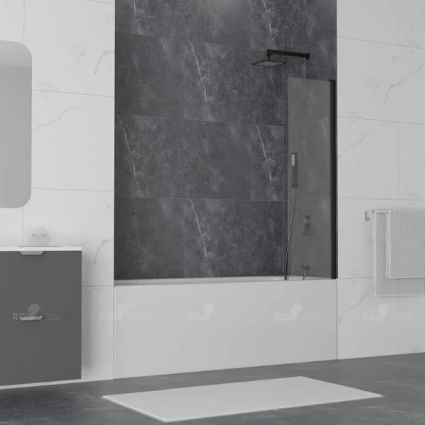 Шторка для ванны RGW Screens SC-056-8B 30x150 см профиль черный, стеклянные - фото 5