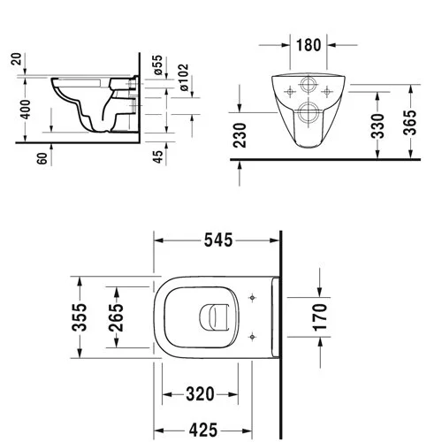 Крышка-сидение с микролифтом Duravit D-Code белая - фото 2
