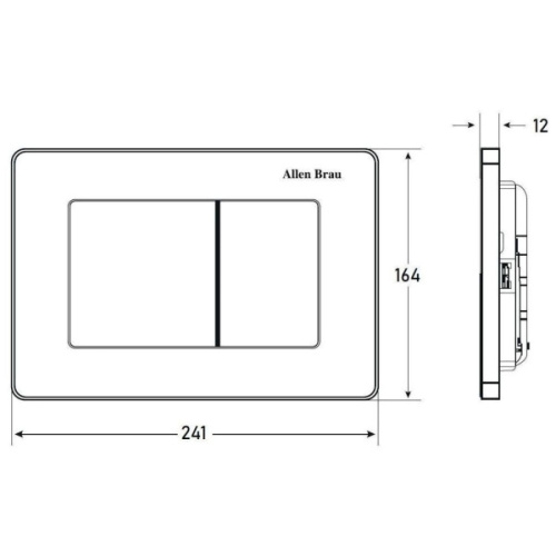 Клавиша смыва Allen Brau Infinity сталь браш - фото 2