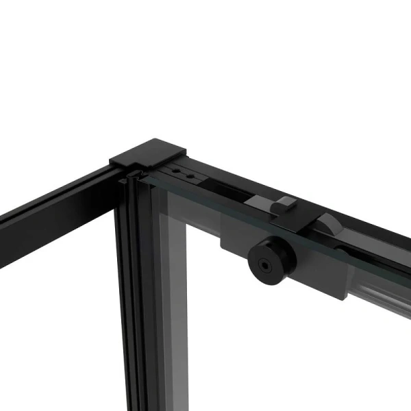Душевой уголок Vincea Slim Soft 140х100 см профиль черный, с низким поддоном - фото 8