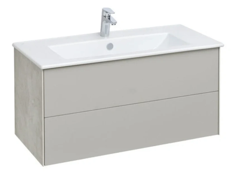 Тумба с раковиной подвесная Акватон Сохо 1A258201AJ 100 см 2 ящика