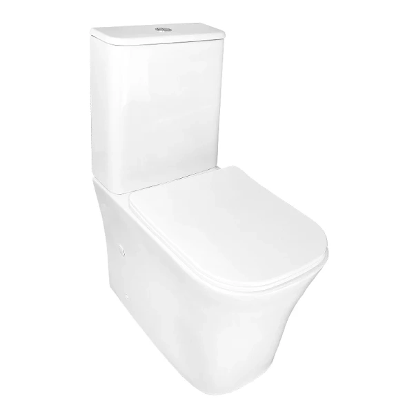 Унитаз компакт Azario Anteo Square белый - фото 3