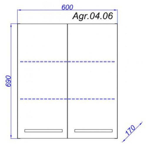 Шкаф подвесной Aqwella Аллегро 60 см белый - фото 2