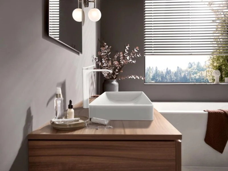 Смеситель для раковины Hansgrohe Vivenis матовый белый, современные, hi-tech - фото 3