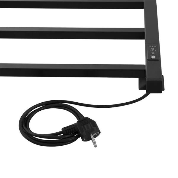 Полотенцесушитель электрический Energy Cube 40x70 см черный матовый, без полки, неповоротные - фото 6