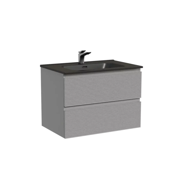 Тумба под раковину подвесная Sancos Folk 70 см Ergraut soft, 70 см - фото 6