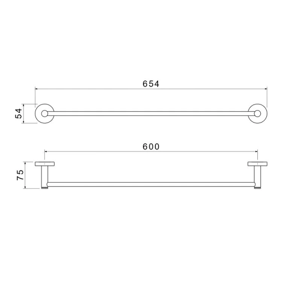 Полотенцедержатель Акватек Европа черный матовый - фото 2