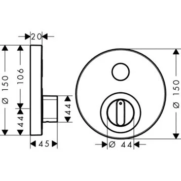 Смеситель для душа Hansgrohe ShowerSelect S 15747000 для 1 потребителя - фото 2