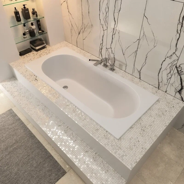 Ванна Uperwood VLotus17070W, 170 х 70 см, искусственный камень, белая матовая, белые - фото 8