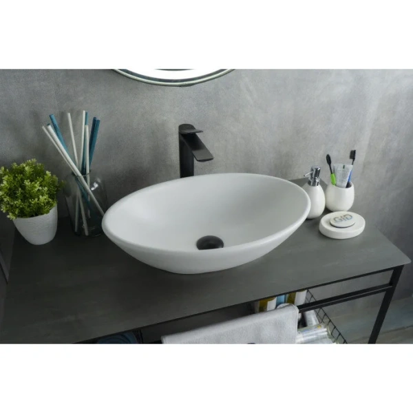 Раковина GID Lago Wm9021 52 см белая матовая - фото 3