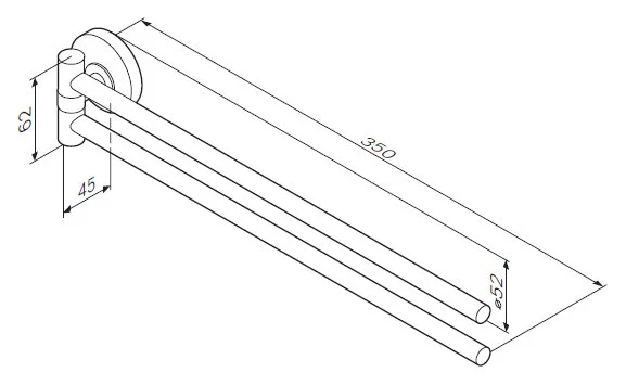 Полотенцедержатель Am.Pm Bliss L двойной - фото 3