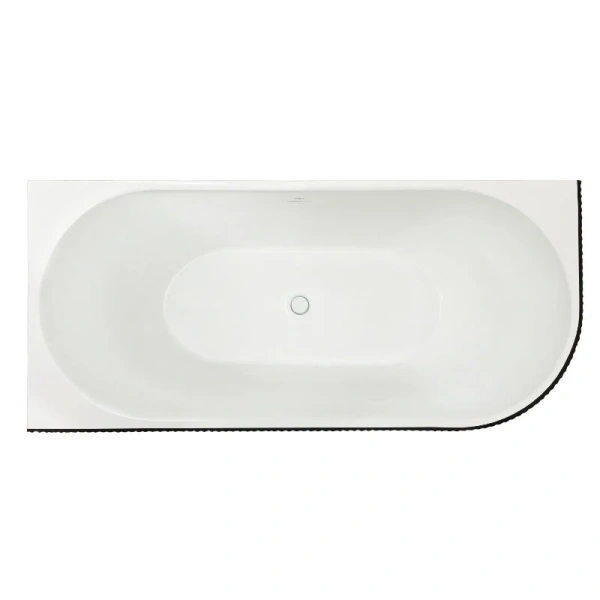 Ванна акриловая Royal Bath Nero RB710302BL-L-WT/RB710302BL-R-WT, 170 x 78 см, левая/правая, цвет белый/черный, 170х80 - фото 4