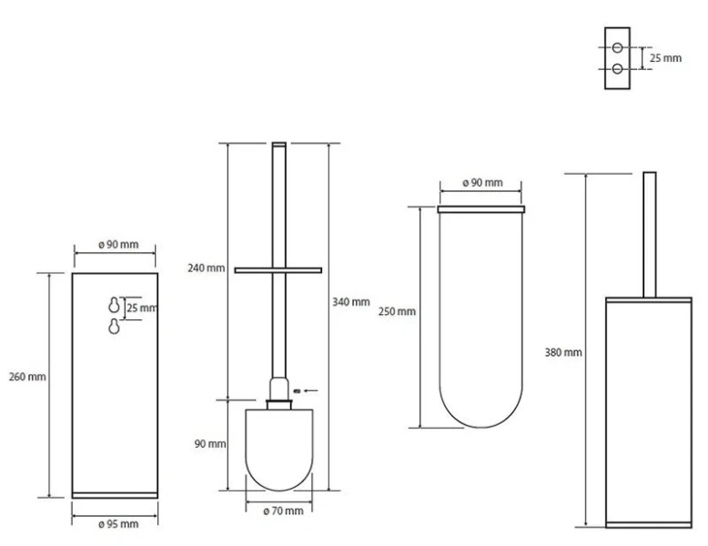 Ершик Bemeta Neo хром - фото 2