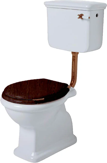 Крышка-сидение с микролифтом Simas Lante орех, петли бронза - фото 4