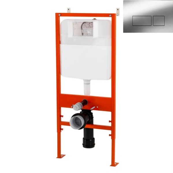 Инсталляция для унитаза BelBagno кнопка хром - фото 1