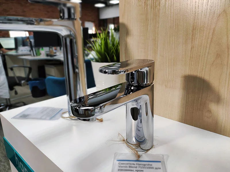 Смеситель для раковины Hansgrohe Vernis Blend со сливным гарнитуром, хром index_1 - фото 10