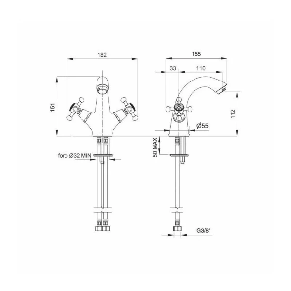 Смеситель для раковины Migliore Lady бронза, для раковины - фото 2